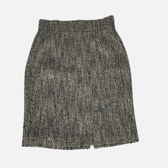 365 Brooks Brothers Pencil Skirt Tweed Gold Metallic Thread Lined Size 4 Fall - Picture 4 of 11